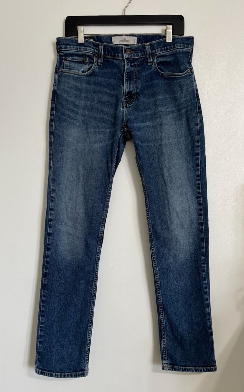 Dark Wash Hollister Slim Straight Epic Flex Jeans 32 x 32